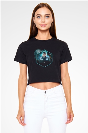 Don Diablo Siyah  Crop Top Tişört