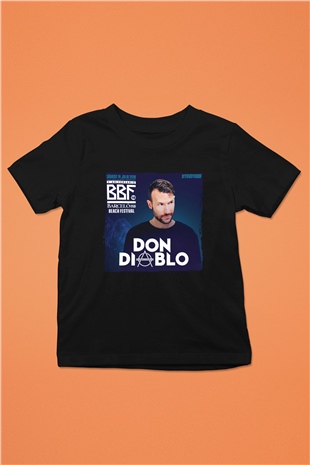 Don Diablo Siyah Unisex Çocuk Tişört