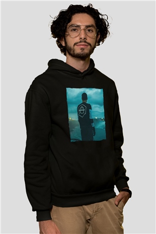 Don Diablo Siyah Unisex Kapüşonlu Sweatshirt