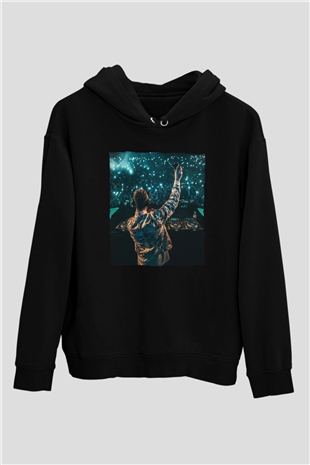 Don Diablo Siyah Unisex Kapüşonlu Sweatshirt