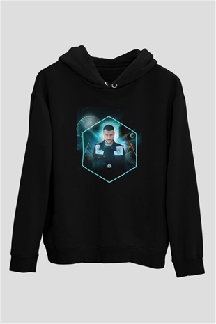Don Diablo Siyah Unisex Kapüşonlu Sweatshirt