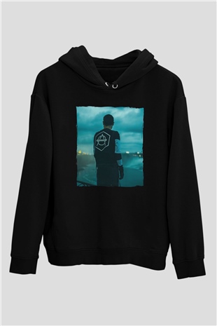 Don Diablo Siyah Unisex Kapüşonlu Sweatshirt