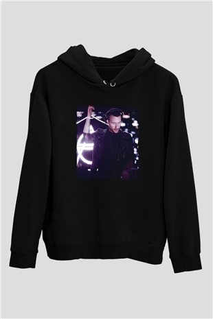 Don Diablo Siyah Unisex Kapüşonlu Sweatshirt