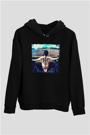 Don Diablo Siyah Unisex Kapüşonlu Sweatshirt