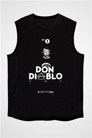 Don Diablo Siyah Unisex Kolsuz Tişört