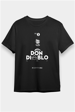Don Diablo Siyah Unisex Tişört T-Shirt - TişörtFabrikası