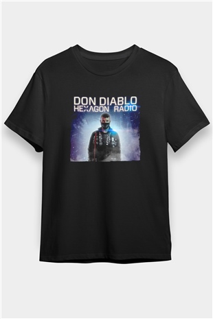 Don Diablo Siyah Unisex Tişört T-Shirt - TişörtFabrikası