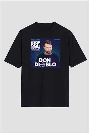 Don Diablo Siyah Oversize Tişört Oversize T-shirt - TişörtFabrikası