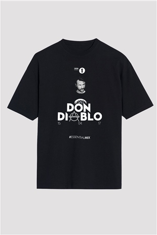 Don Diablo Siyah Oversize Tişört Oversize T-shirt - TişörtFabrikası