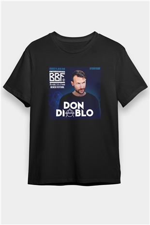 Don Diablo Siyah Unisex Tişört T-Shirt - TişörtFabrikası