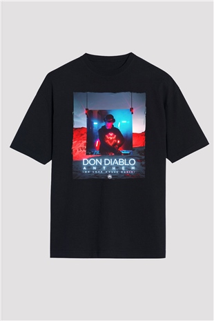 Don Diablo Siyah Oversize Tişört Oversize T-shirt - TişörtFabrikası