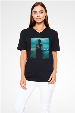Don Diablo Siyah Unisex V Yaka Tişört
