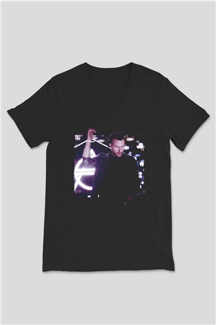 Don Diablo Siyah Unisex V Yaka Tişört