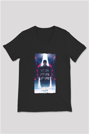 Don Diablo Siyah Unisex V Yaka Tişört