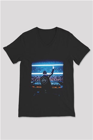 Don Diablo Siyah Unisex V Yaka Tişört