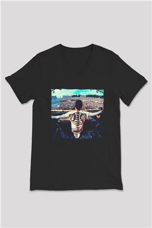 Don Diablo Siyah Unisex V Yaka Tişört