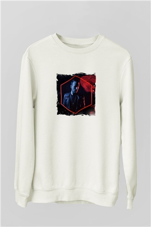 Don DiabloBaskılı Beyaz Sweatshirt