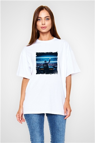 Don DiabloBaskılı Beyaz Oversize Tişört