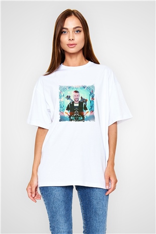 Don DiabloBaskılı Beyaz Oversize Tişört