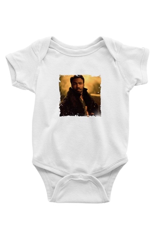 Donald Glover Baskılı Unisex Beyaz Bebek Body - Zıbın