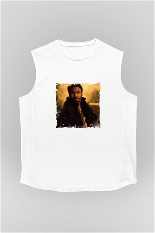 Donald Glover Baskılı Unisex Beyaz Kolsuz Tişört
