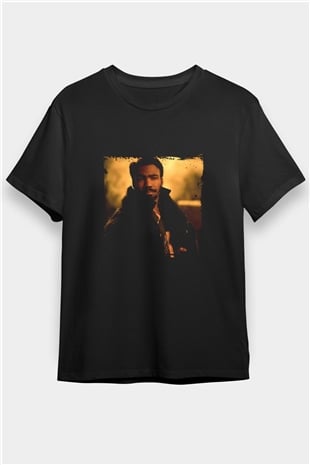 Donald Glover Baskılı Unisex Siyah Tişört