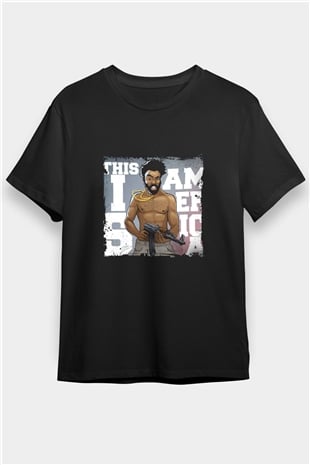 Donald Glover Baskılı Unisex Siyah Tişört