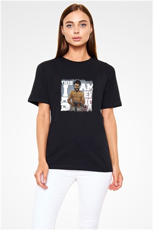 Donald Glover Baskılı Unisex Siyah Tişört