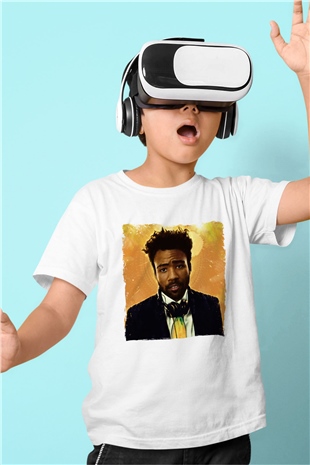 Donald Glover Beyaz Unisex Çocuk Tişört