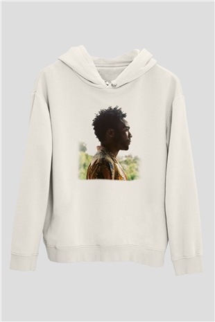 Donald Glover Beyaz Unisex Kapşonlu Sweatshirt