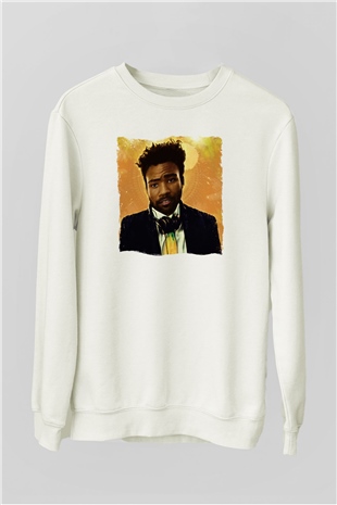 Donald Glover Beyaz Unisex Sweatshirt