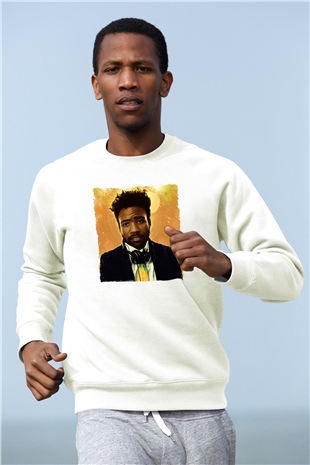 Donald Glover Beyaz Unisex Sweatshirt