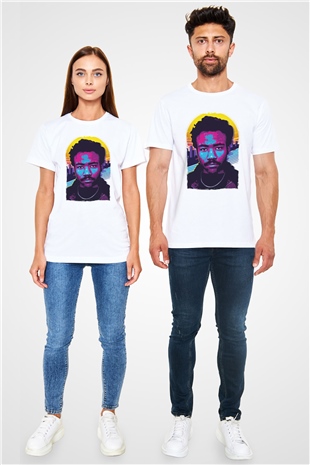 Donald Glover Beyaz Unisex Tişört T-Shirt - TişörtFabrikası