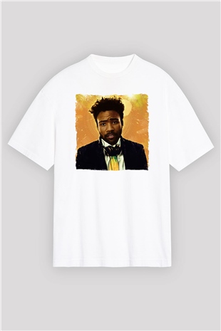 Donald Glover Beyaz Oversize Tişört Oversize T-shirt - TişörtFabrikası