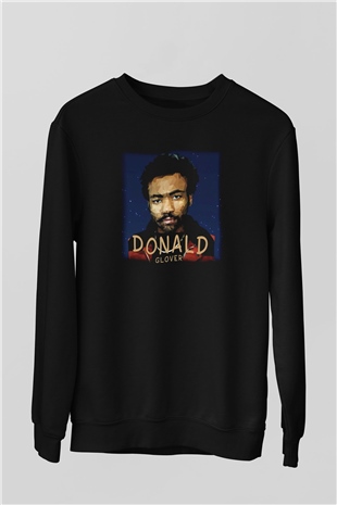 Donald Glover Siyah Unisex Sweatshirt
