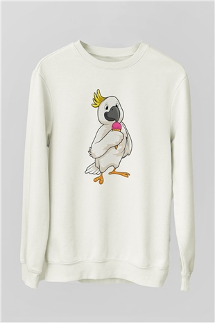 Dondurmacı Beyaz Unisex Sweatshirt