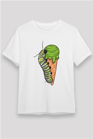 Dondurmacı Beyaz Unisex Tişört T-Shirt - TişörtFabrikası