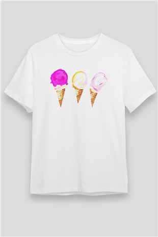Dondurmacı Beyaz Unisex Tişört T-Shirt - TişörtFabrikası