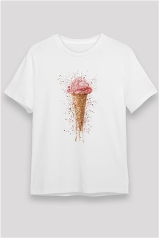 Dondurmacı Beyaz Unisex Tişört T-Shirt - TişörtFabrikası