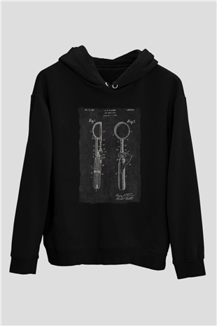 Dondurmacı Siyah Unisex Kapüşonlu Sweatshirt