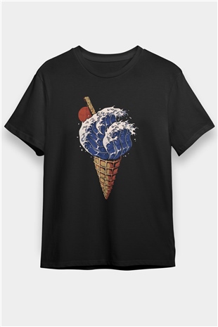 Dondurmacı Siyah Unisex Tişört T-Shirt - TişörtFabrikası