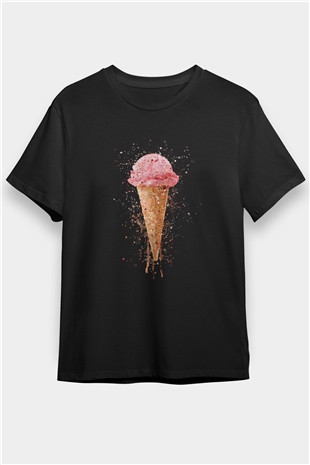 Dondurmacı Siyah Unisex Tişört T-Shirt - TişörtFabrikası
