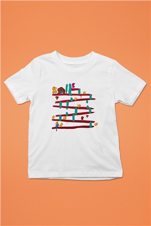 Donkey Kong Baskılı Beyaz Unisex Çocuk Tişört