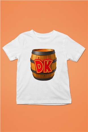 Donkey Kong Baskılı Beyaz Unisex Çocuk Tişört