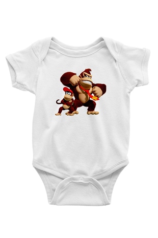 Donkey Kong Beyaz Bebek Body - Zıbın