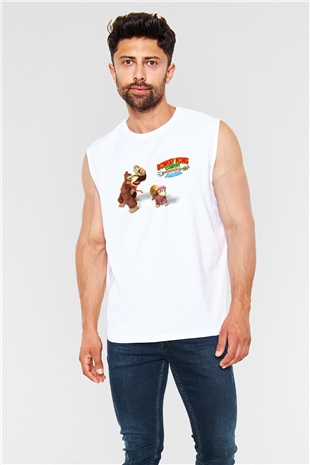 Donkey Kong Beyaz Unisex Kolsuz Tişört