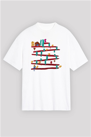 Donkey Kong Beyaz Unisex Oversize Tişört T-Shirt