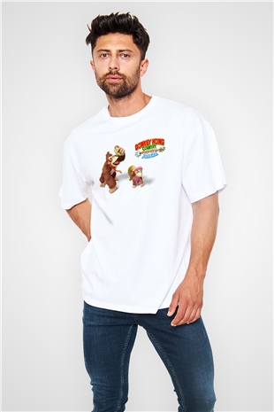 Donkey Kong Beyaz Oversize Tişört Oversize T-shirt