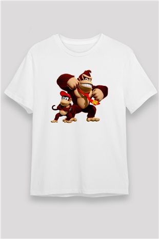 Donkey Kong Beyaz Unisex Tişört T-Shirt