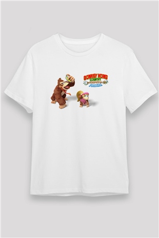 Donkey Kong Beyaz Unisex Tişört T-Shirt